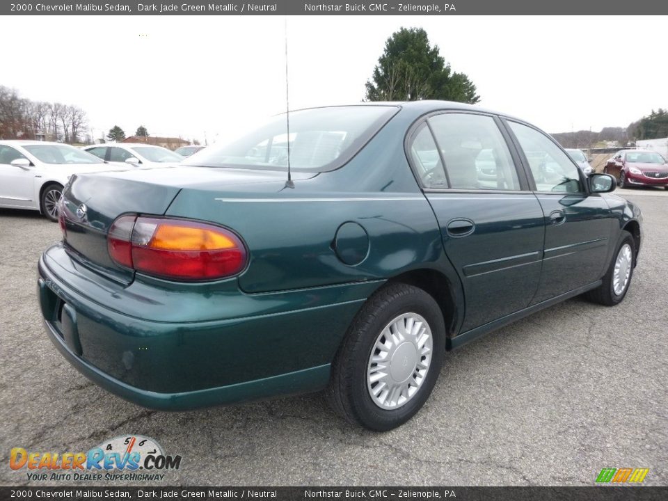 2000 Chevrolet Malibu Sedan Dark Jade Green Metallic / Neutral Photo #9