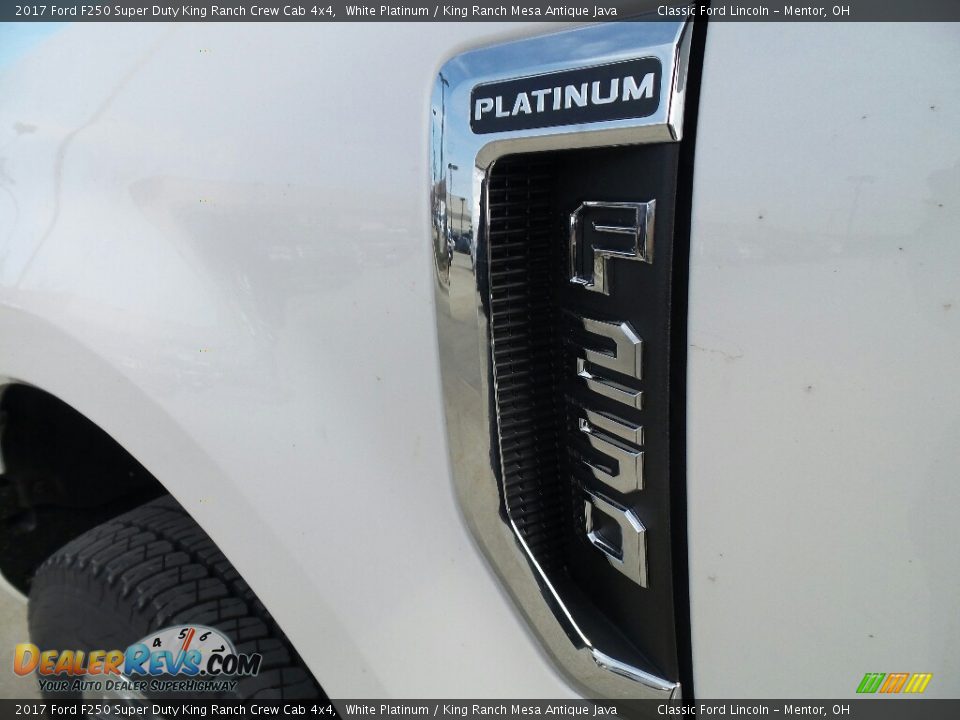 2017 Ford F250 Super Duty King Ranch Crew Cab 4x4 White Platinum / King Ranch Mesa Antique Java Photo #17