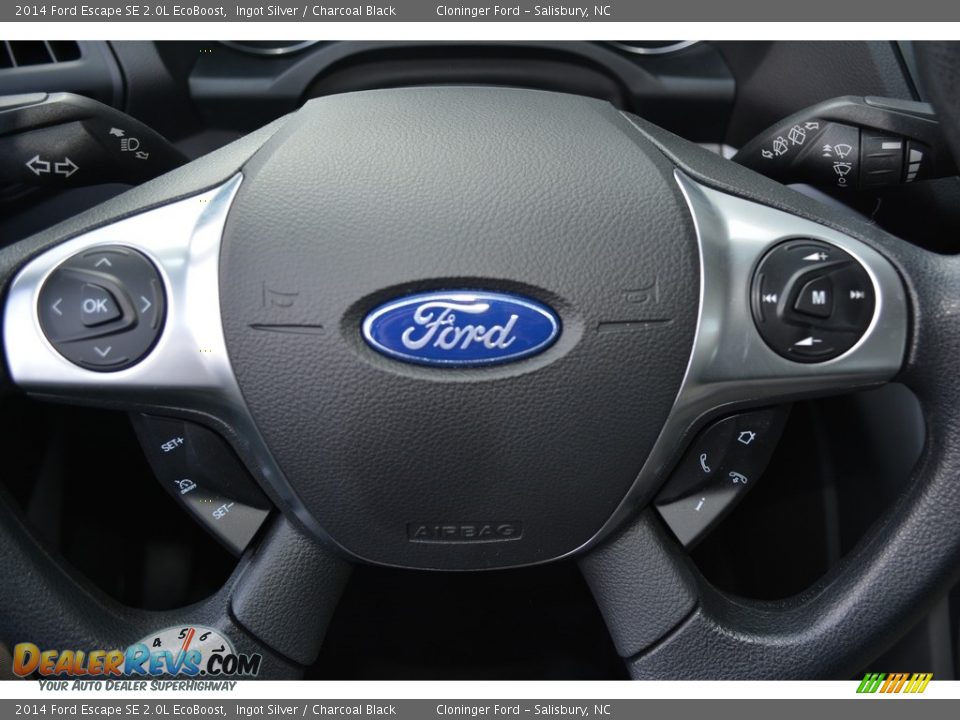 2014 Ford Escape SE 2.0L EcoBoost Ingot Silver / Charcoal Black Photo #23