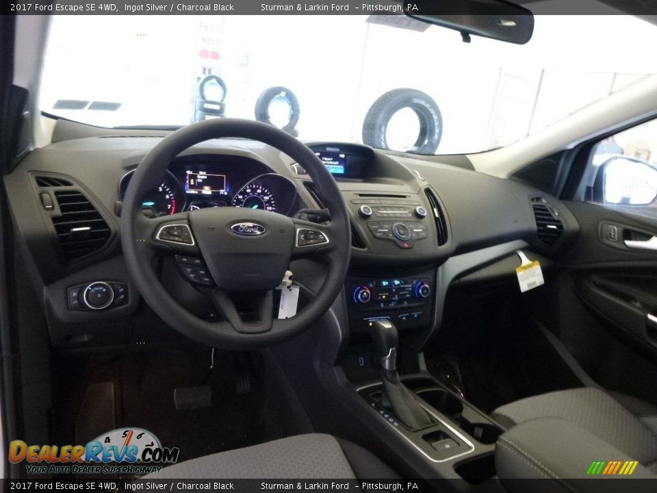 2017 Ford Escape SE 4WD Ingot Silver / Charcoal Black Photo #9
