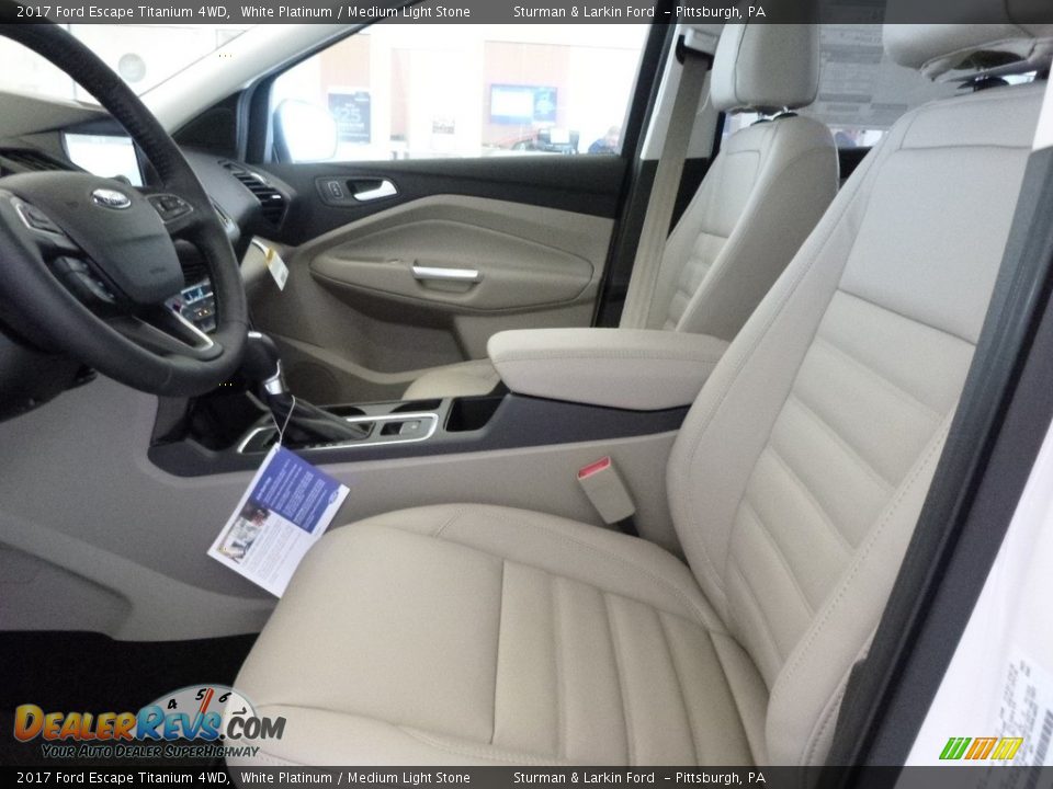 Medium Light Stone Interior - 2017 Ford Escape Titanium 4WD Photo #7
