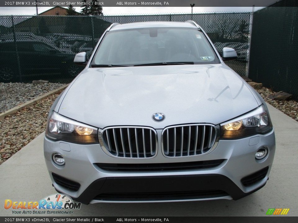 2017 BMW X3 xDrive28i Glacier Silver Metallic / Black Photo #6