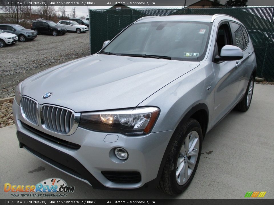 2017 BMW X3 xDrive28i Glacier Silver Metallic / Black Photo #7