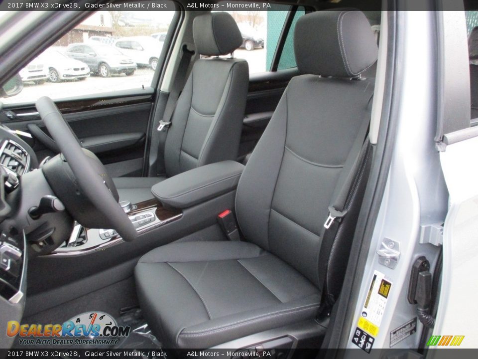 2017 BMW X3 xDrive28i Glacier Silver Metallic / Black Photo #12