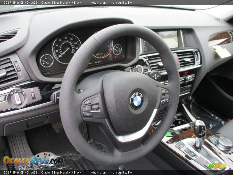 2017 BMW X3 xDrive28i Glacier Silver Metallic / Black Photo #14