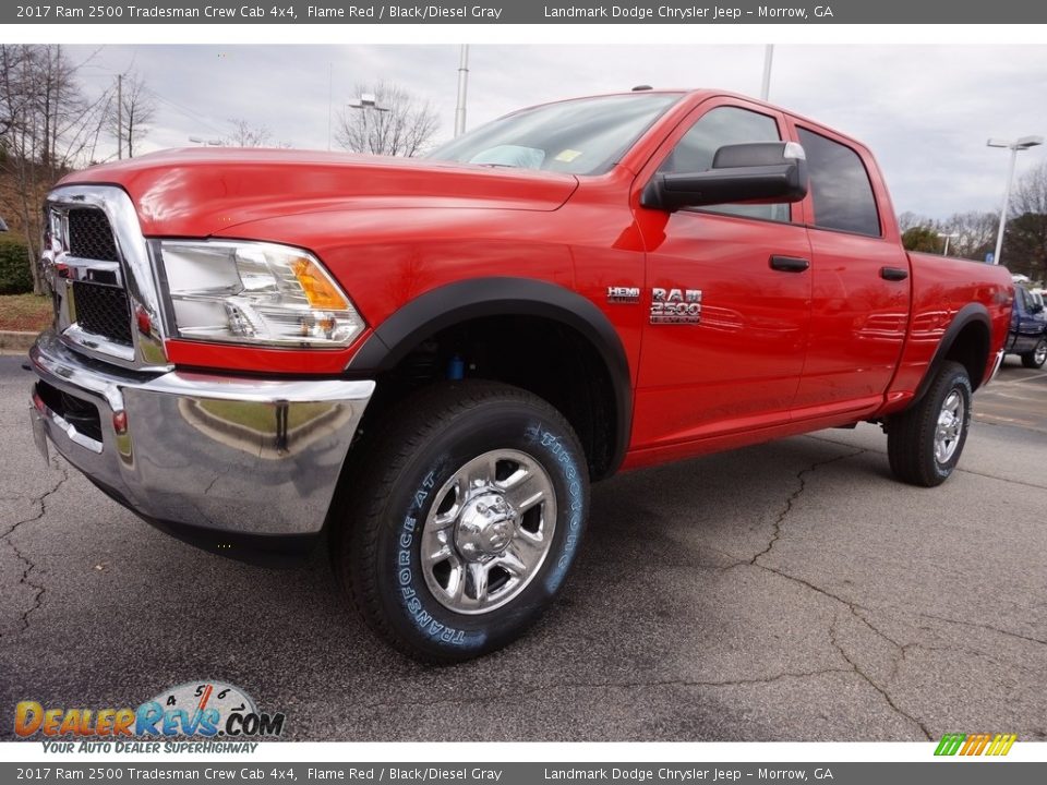 2017 Ram 2500 Tradesman Crew Cab 4x4 Flame Red / Black/Diesel Gray Photo #1