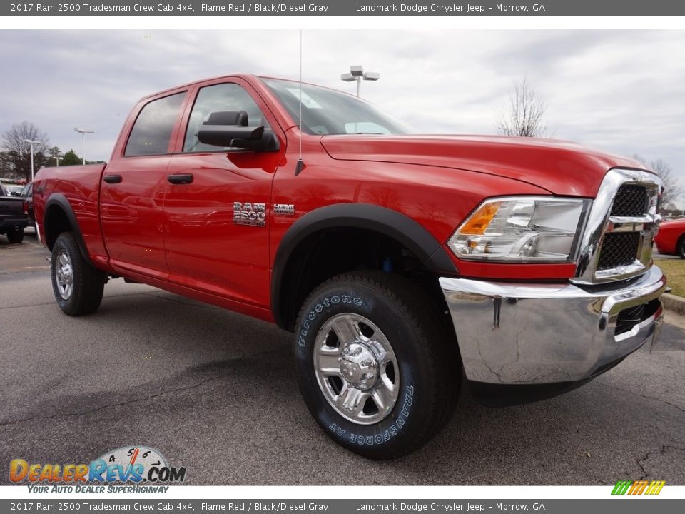2017 Ram 2500 Tradesman Crew Cab 4x4 Flame Red / Black/Diesel Gray Photo #4