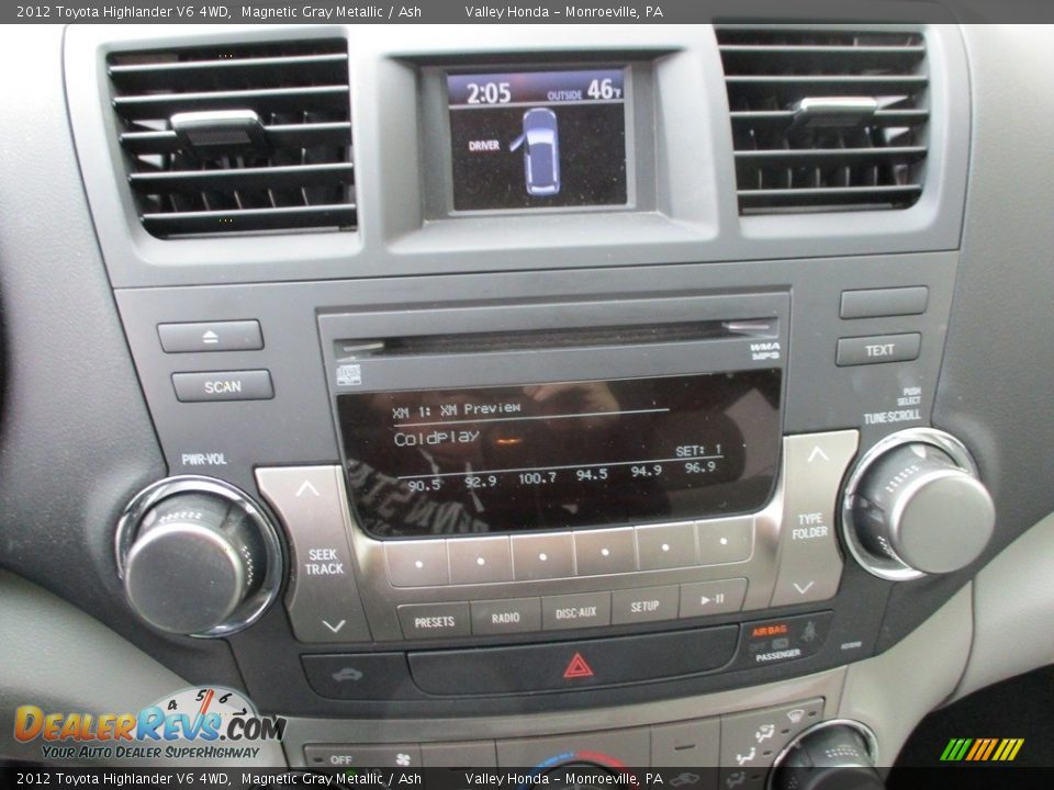 2012 Toyota Highlander V6 4WD Magnetic Gray Metallic / Ash Photo #15