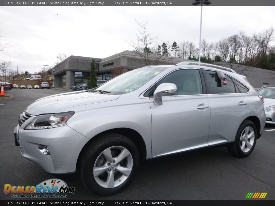 2015 Lexus RX 350 AWD Silver Lining Metallic / Light Gray Photo #4