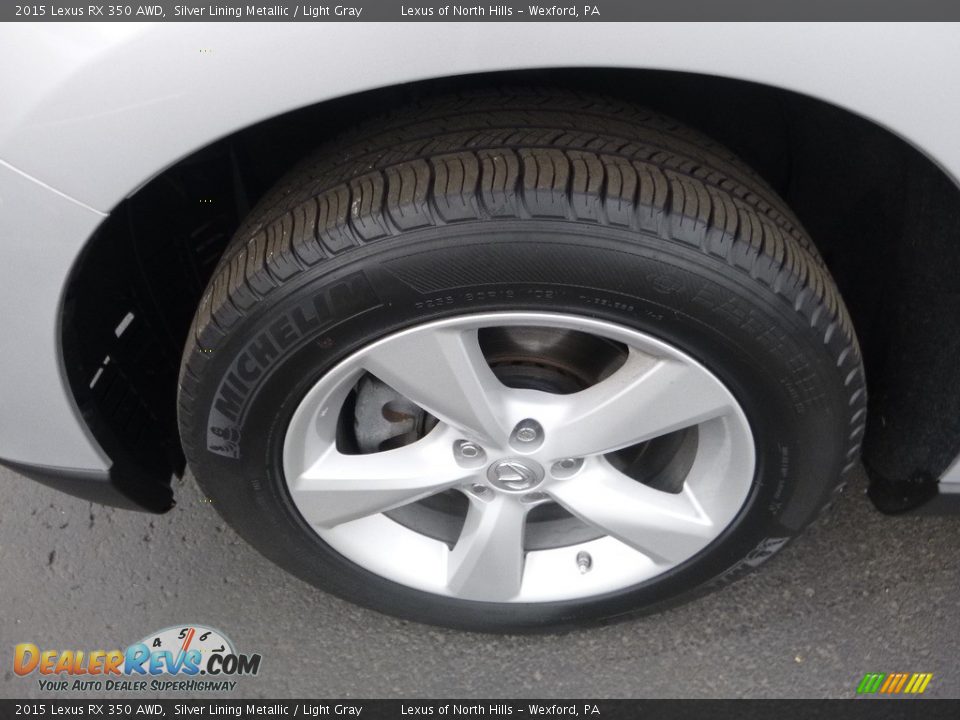 2015 Lexus RX 350 AWD Silver Lining Metallic / Light Gray Photo #5