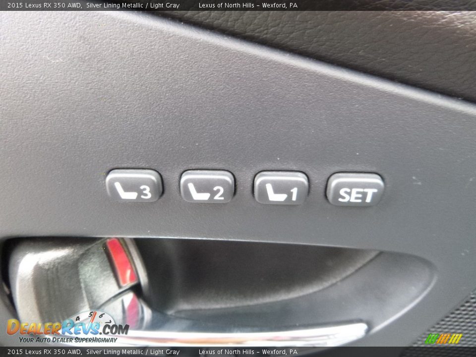 2015 Lexus RX 350 AWD Silver Lining Metallic / Light Gray Photo #12