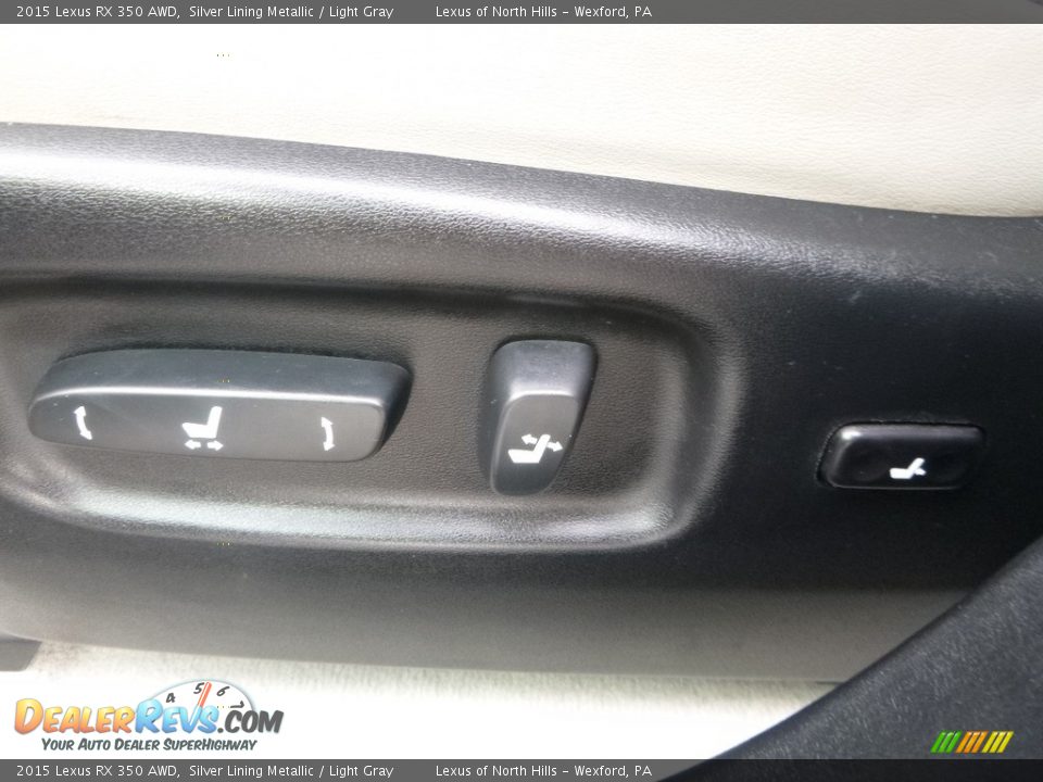 2015 Lexus RX 350 AWD Silver Lining Metallic / Light Gray Photo #17