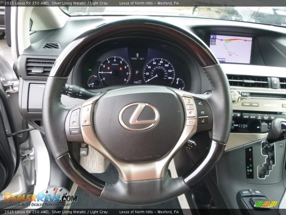 2015 Lexus RX 350 AWD Silver Lining Metallic / Light Gray Photo #18