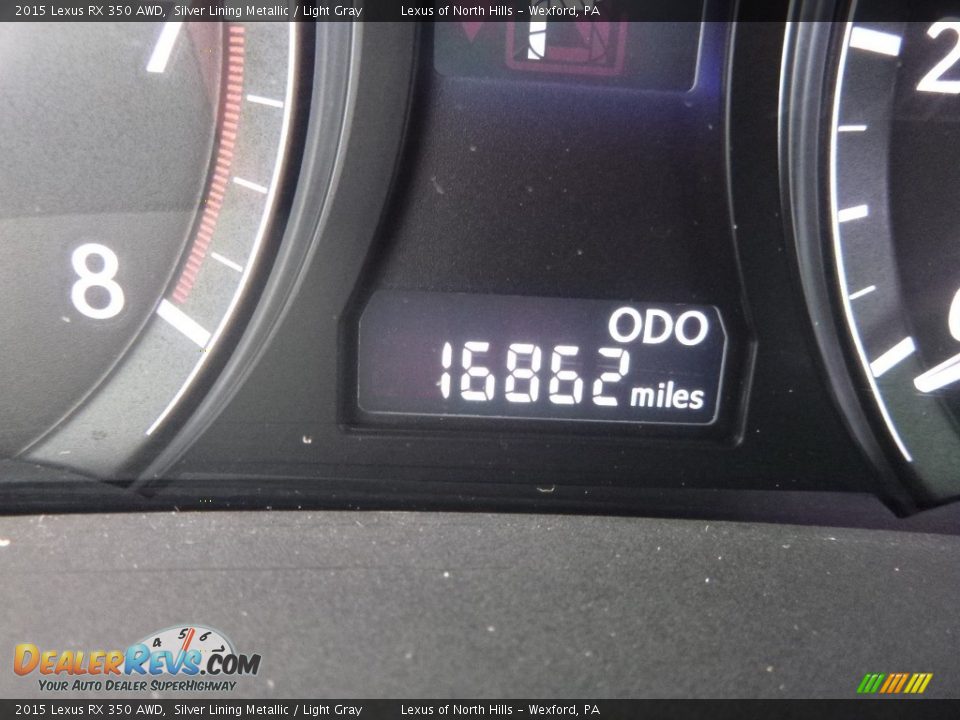 2015 Lexus RX 350 AWD Silver Lining Metallic / Light Gray Photo #25