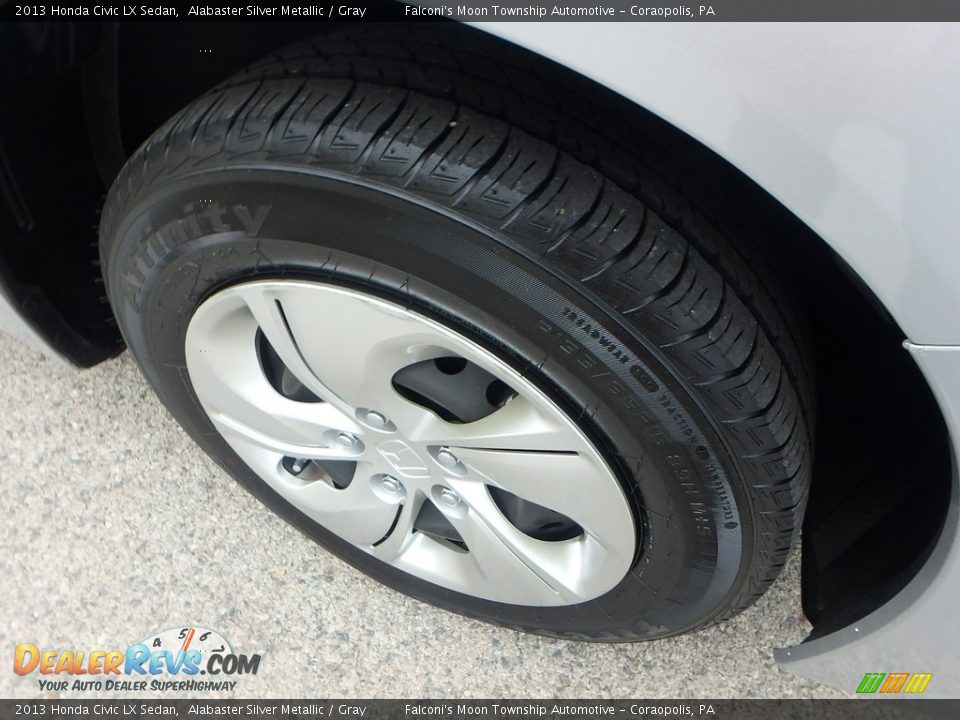 2013 Honda Civic LX Sedan Alabaster Silver Metallic / Gray Photo #9