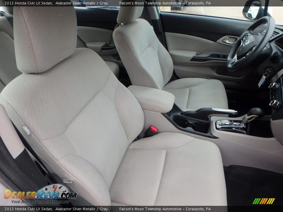 2013 Honda Civic LX Sedan Alabaster Silver Metallic / Gray Photo #10