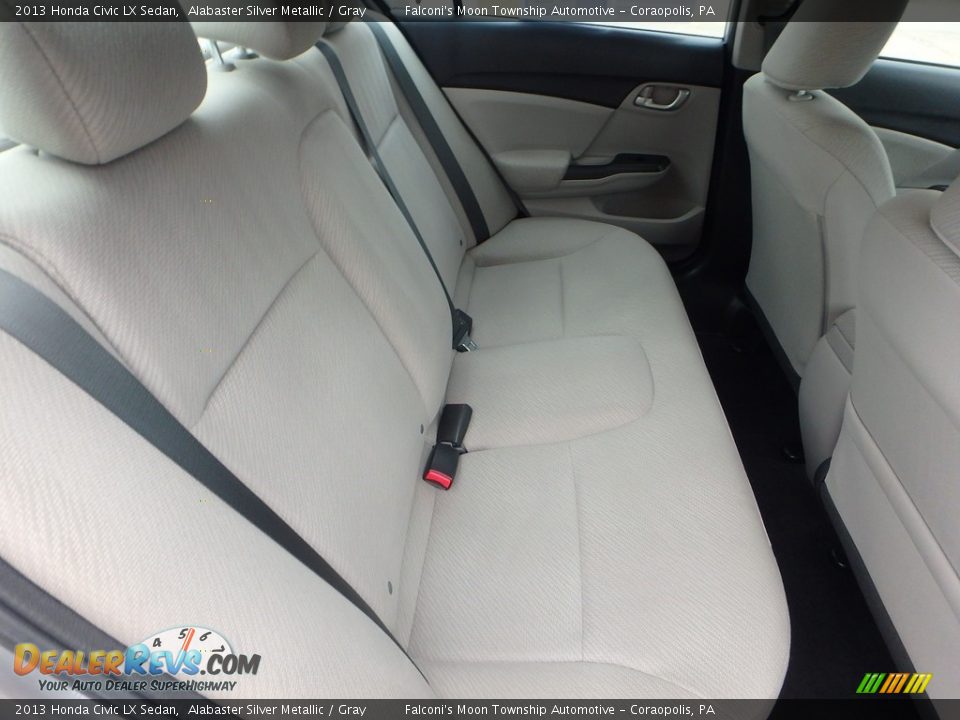 2013 Honda Civic LX Sedan Alabaster Silver Metallic / Gray Photo #13