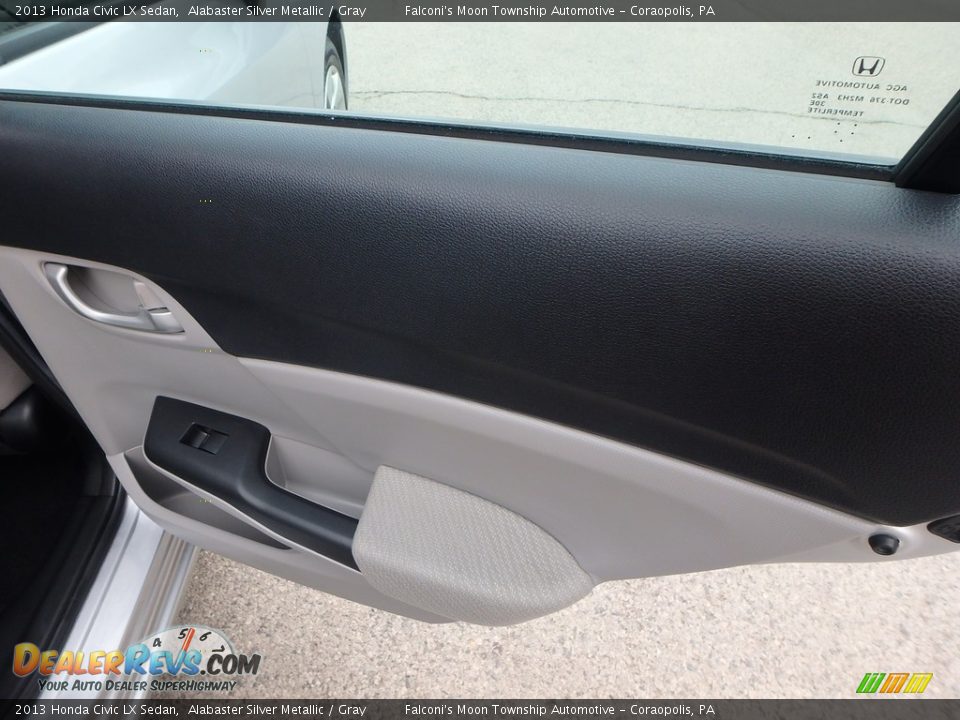 2013 Honda Civic LX Sedan Alabaster Silver Metallic / Gray Photo #14