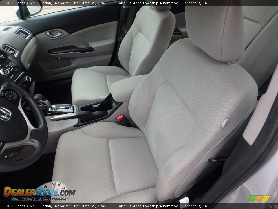 2013 Honda Civic LX Sedan Alabaster Silver Metallic / Gray Photo #15