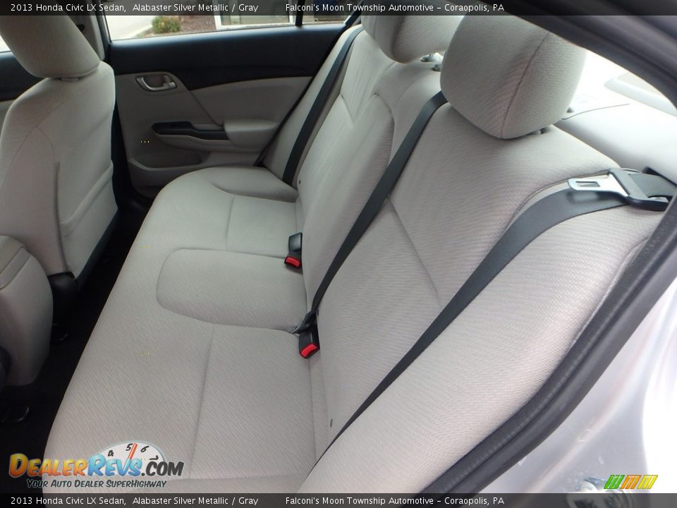 2013 Honda Civic LX Sedan Alabaster Silver Metallic / Gray Photo #16