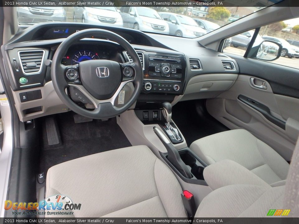 2013 Honda Civic LX Sedan Alabaster Silver Metallic / Gray Photo #17