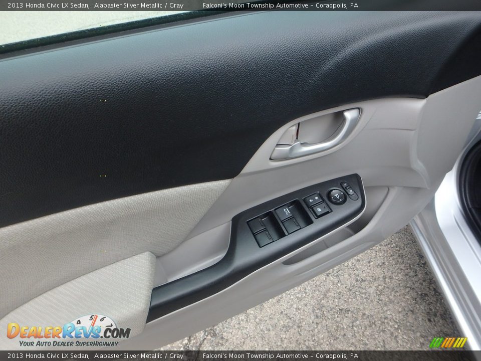 2013 Honda Civic LX Sedan Alabaster Silver Metallic / Gray Photo #19