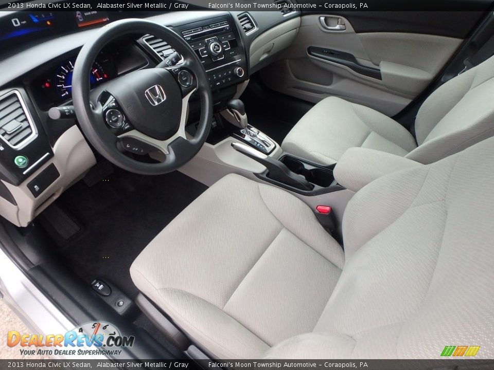 2013 Honda Civic LX Sedan Alabaster Silver Metallic / Gray Photo #20