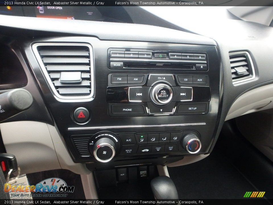 2013 Honda Civic LX Sedan Alabaster Silver Metallic / Gray Photo #22