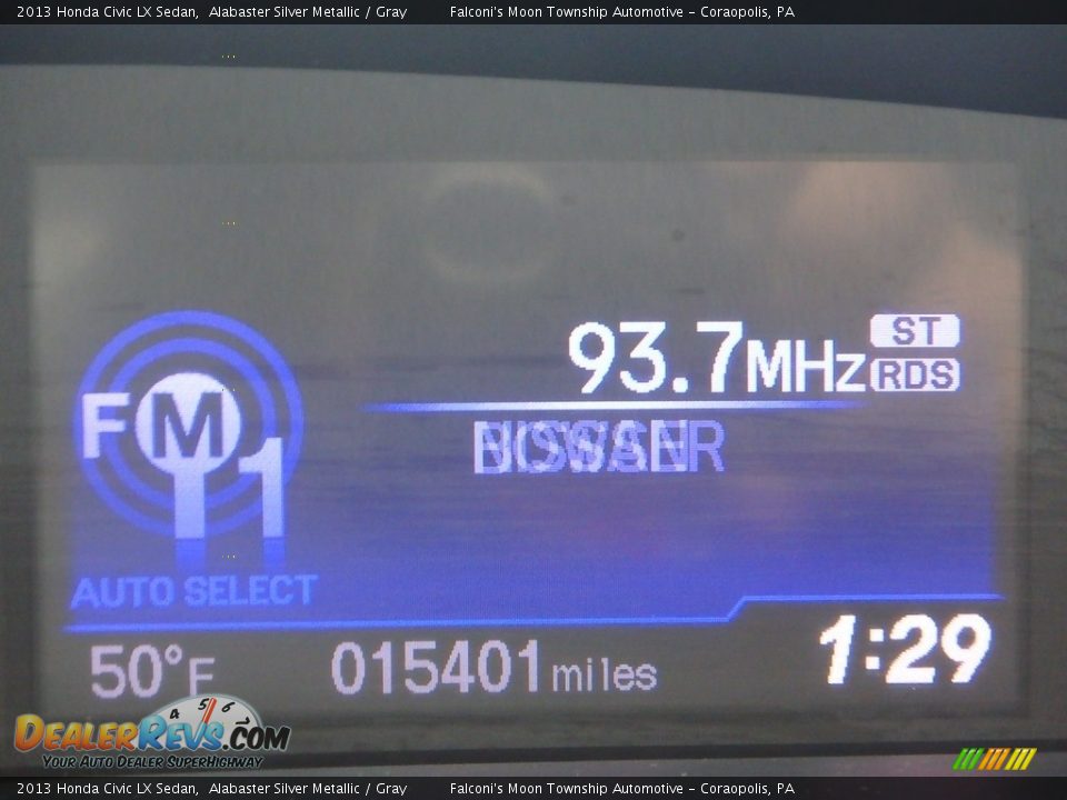 2013 Honda Civic LX Sedan Alabaster Silver Metallic / Gray Photo #24