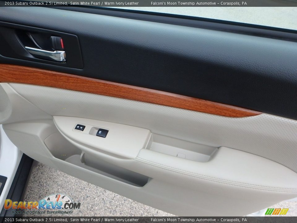 2013 Subaru Outback 2.5i Limited Satin White Pearl / Warm Ivory Leather Photo #13