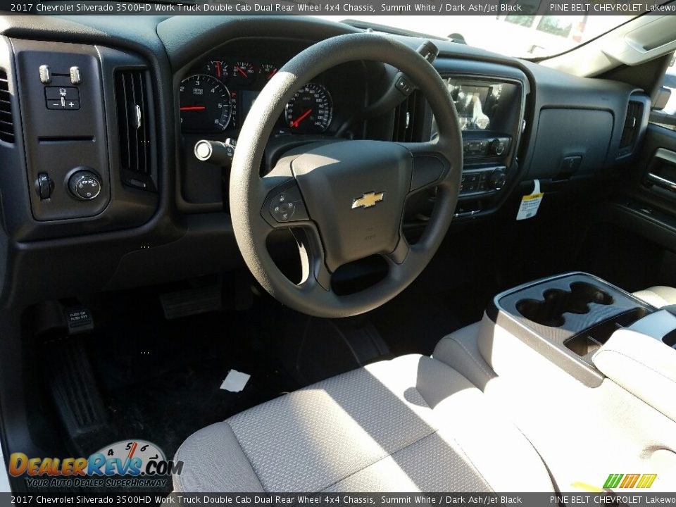 2017 Chevrolet Silverado 3500HD Work Truck Double Cab Dual Rear Wheel 4x4 Chassis Summit White / Dark Ash/Jet Black Photo #9