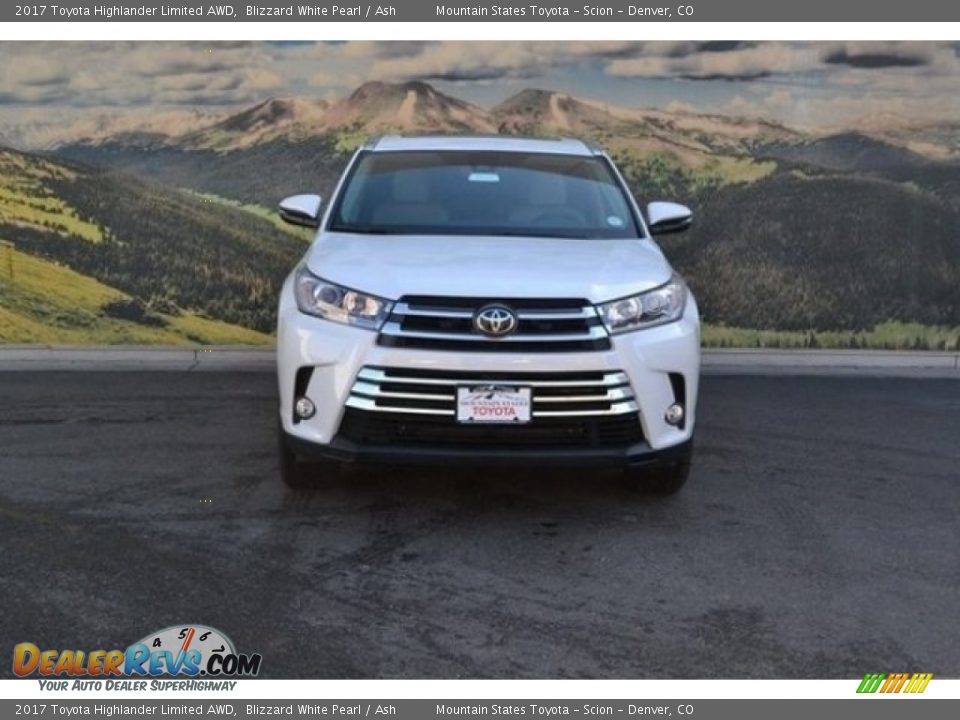 2017 Toyota Highlander Limited AWD Blizzard White Pearl / Ash Photo #2