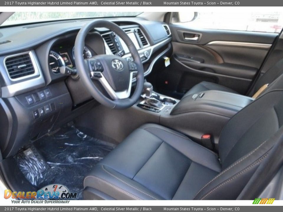 Black Interior - 2017 Toyota Highlander Hybrid Limited Platinum AWD Photo #5