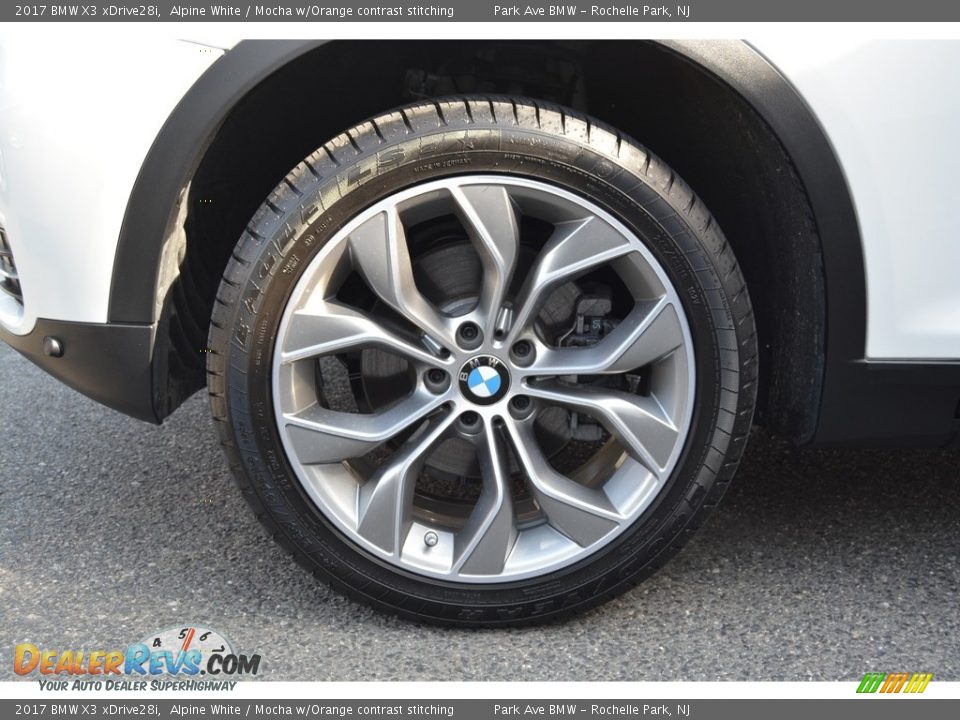 2017 BMW X3 xDrive28i Alpine White / Mocha w/Orange contrast stitching Photo #32