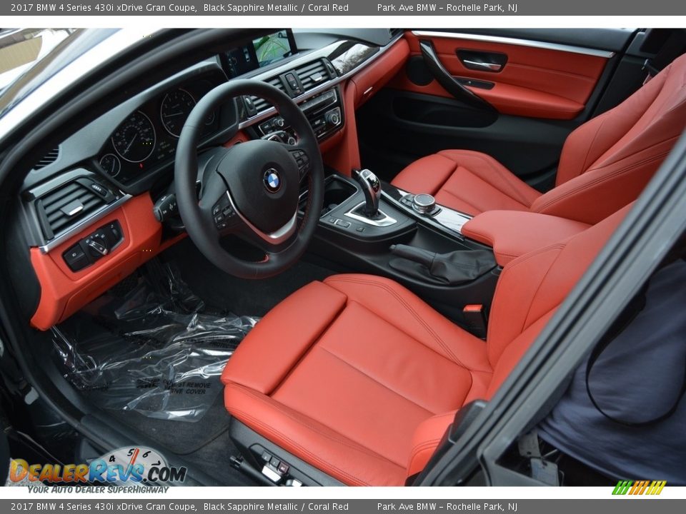 Coral Red Interior - 2017 BMW 4 Series 430i xDrive Gran Coupe Photo #10