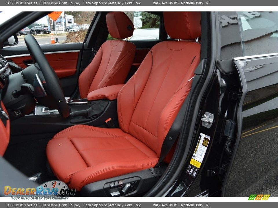 Coral Red Interior - 2017 BMW 4 Series 430i xDrive Gran Coupe Photo #13