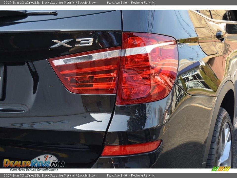 2017 BMW X3 xDrive28i Black Sapphire Metallic / Saddle Brown Photo #23