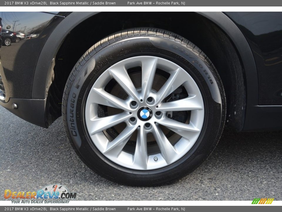 2017 BMW X3 xDrive28i Black Sapphire Metallic / Saddle Brown Photo #32