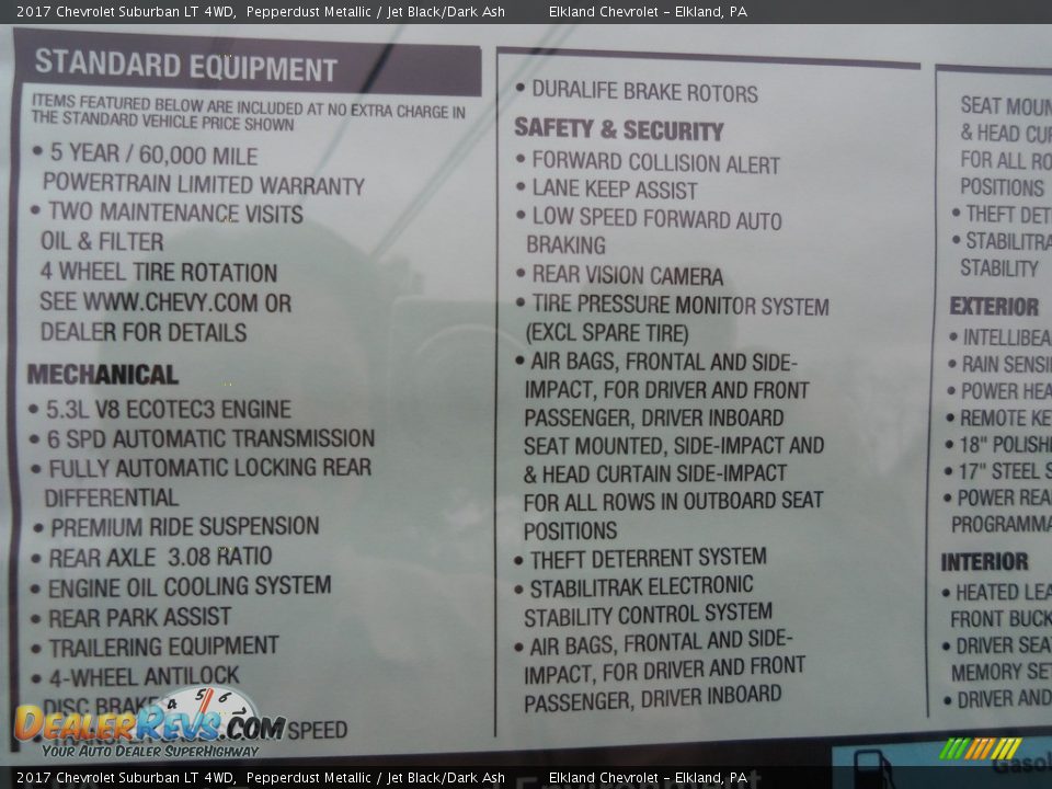 2017 Chevrolet Suburban LT 4WD Pepperdust Metallic / Jet Black/Dark Ash Photo #13