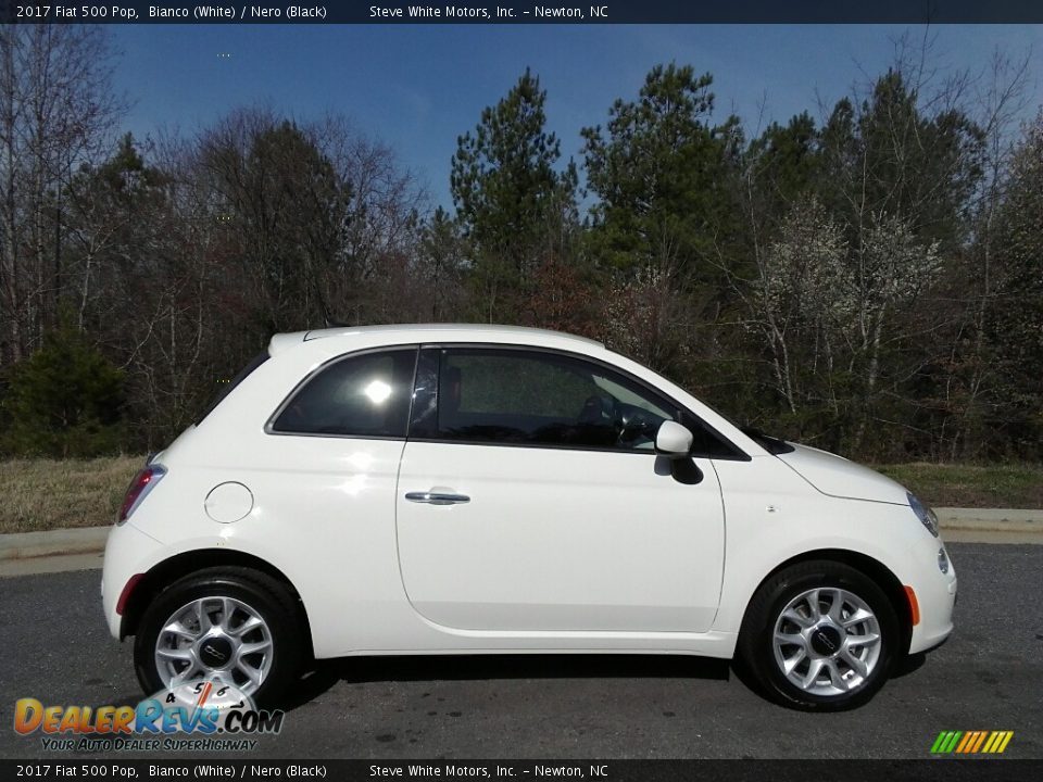 2017 Fiat 500 Pop Bianco (White) / Nero (Black) Photo #5