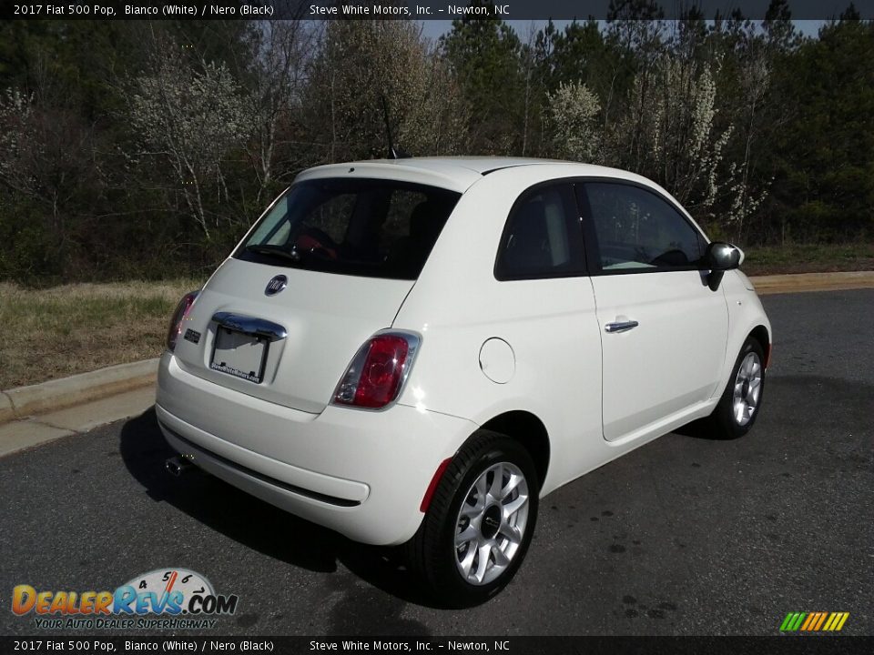 2017 Fiat 500 Pop Bianco (White) / Nero (Black) Photo #6