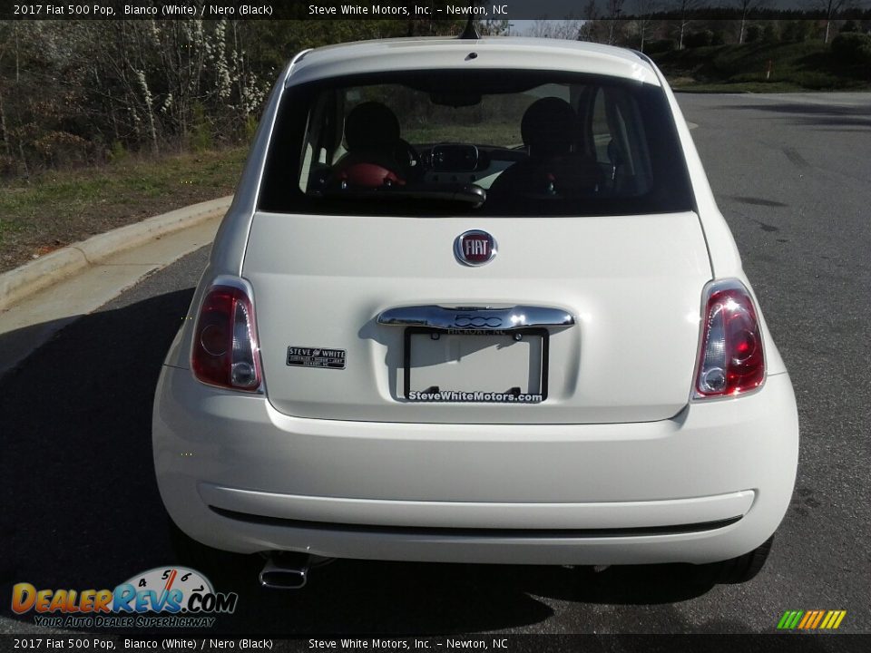 2017 Fiat 500 Pop Bianco (White) / Nero (Black) Photo #7