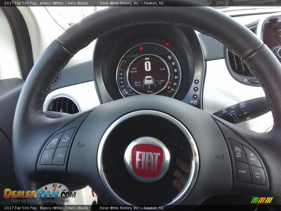 2017 Fiat 500 Pop Bianco (White) / Nero (Black) Photo #15