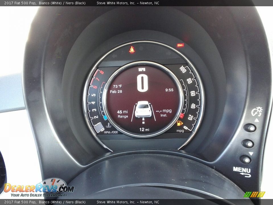 2017 Fiat 500 Pop Bianco (White) / Nero (Black) Photo #18