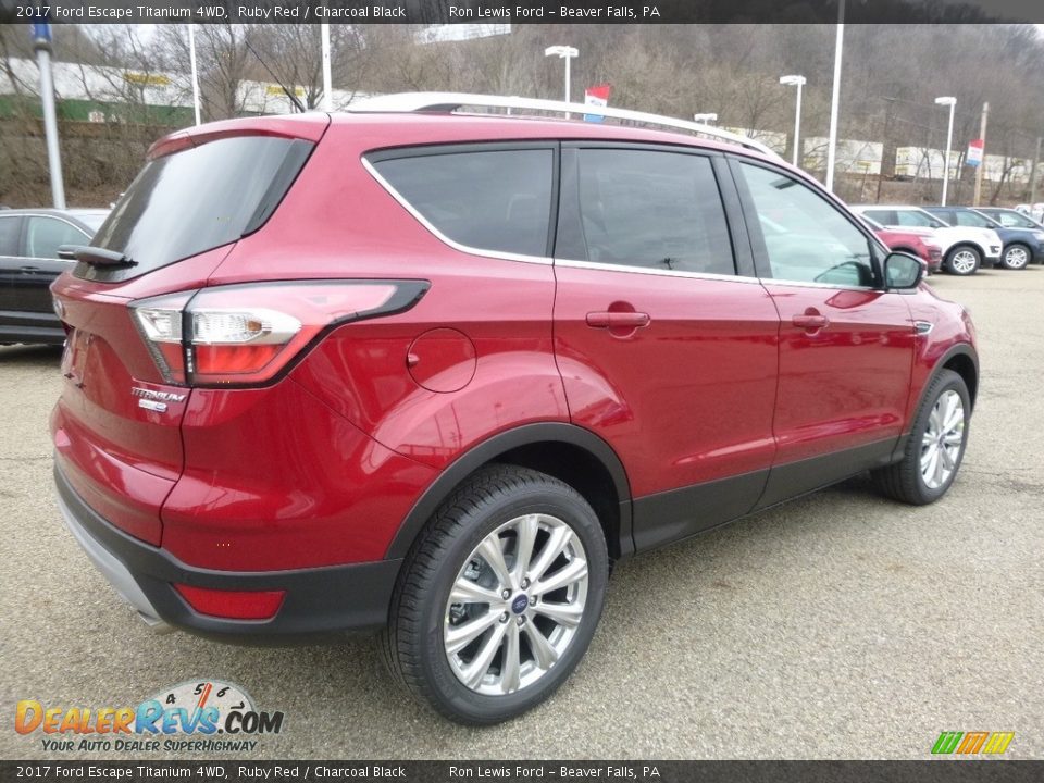 2017 Ford Escape Titanium 4WD Ruby Red / Charcoal Black Photo #2