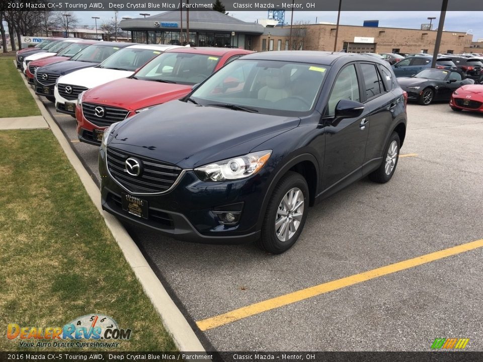 2016 Mazda CX-5 Touring AWD Deep Crystal Blue Mica / Parchment Photo #1