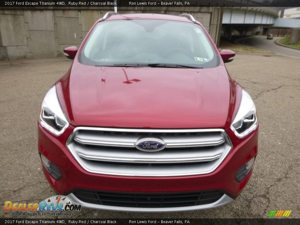 2017 Ford Escape Titanium 4WD Ruby Red / Charcoal Black Photo #7