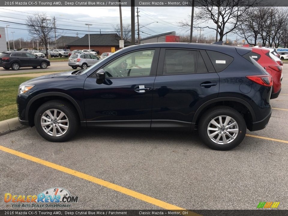2016 Mazda CX-5 Touring AWD Deep Crystal Blue Mica / Parchment Photo #2