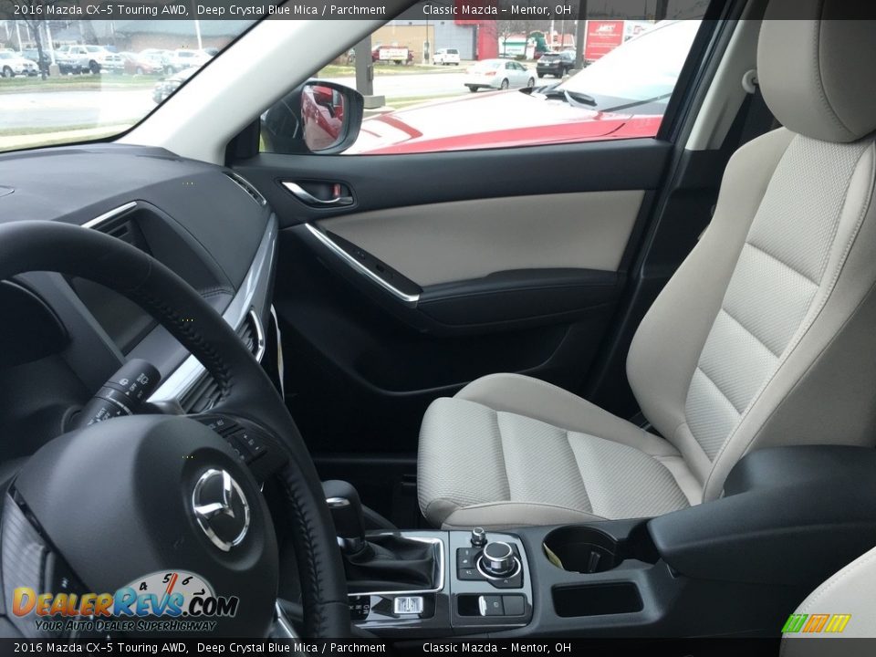 2016 Mazda CX-5 Touring AWD Deep Crystal Blue Mica / Parchment Photo #3