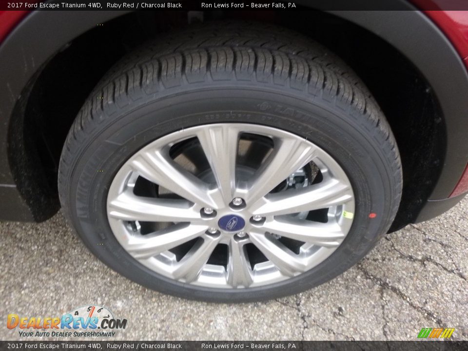 2017 Ford Escape Titanium 4WD Ruby Red / Charcoal Black Photo #9